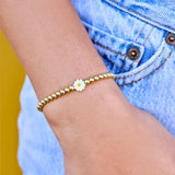 Daisy Bead Stretch Bracelet